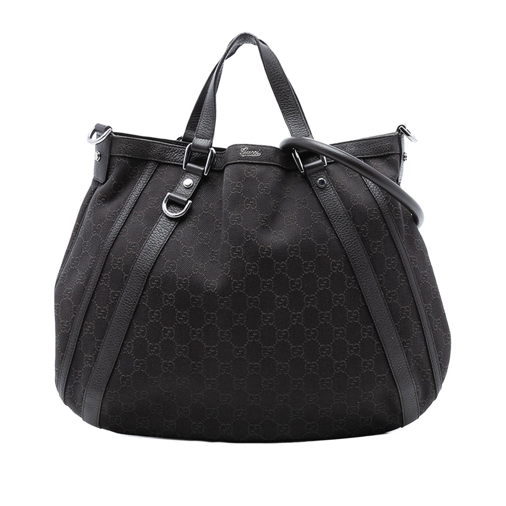 Gucci GG Denim Abbey D Ring Satchel