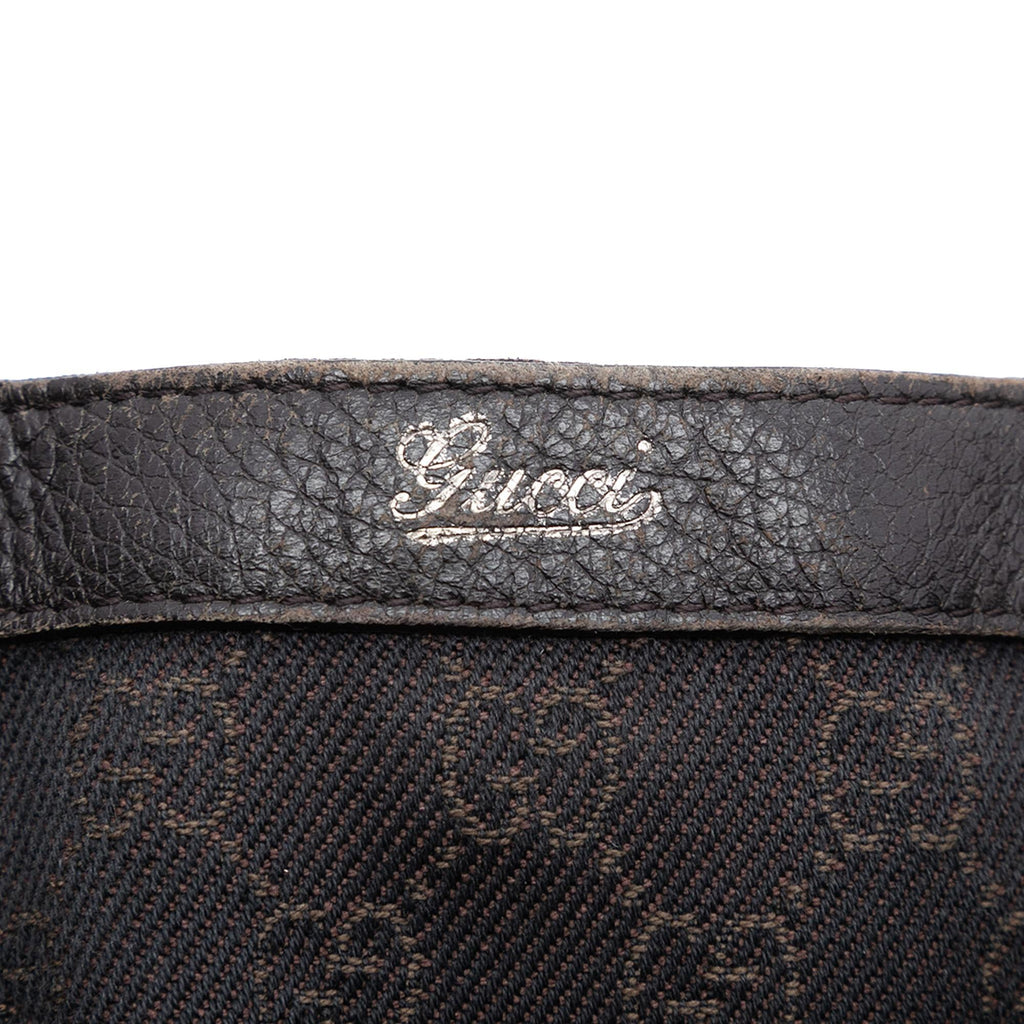Gucci GG Denim Abbey D Ring Satchel