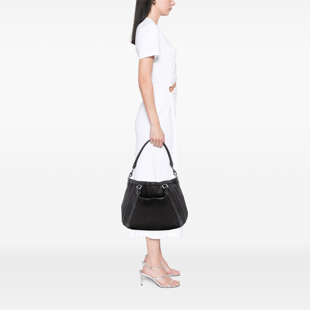 Gucci GG Denim Abbey D Ring Satchel