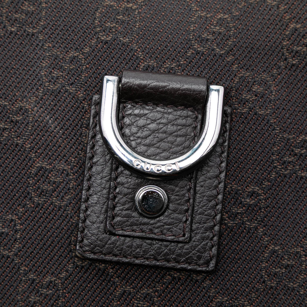 Gucci GG Denim Abbey D Ring Shoulder Bag
