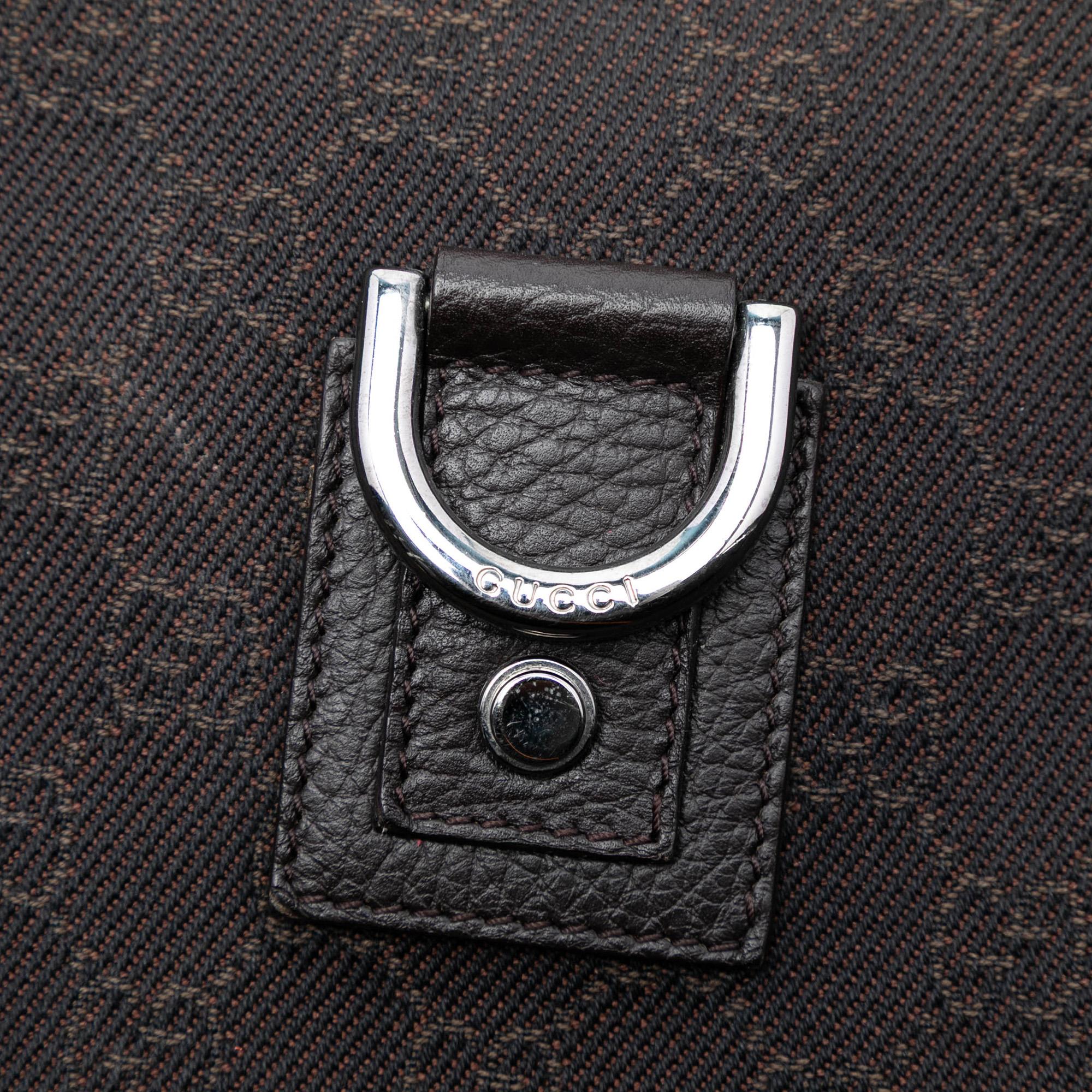 Gucci GG Denim Abbey D Ring Shoulder Bag