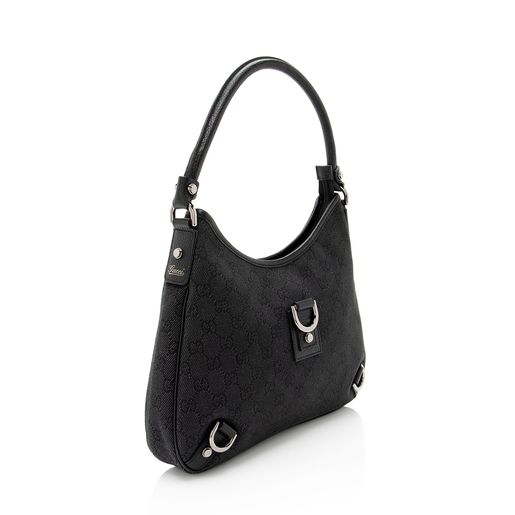 Gucci GG Denim Abbey Small Hobo