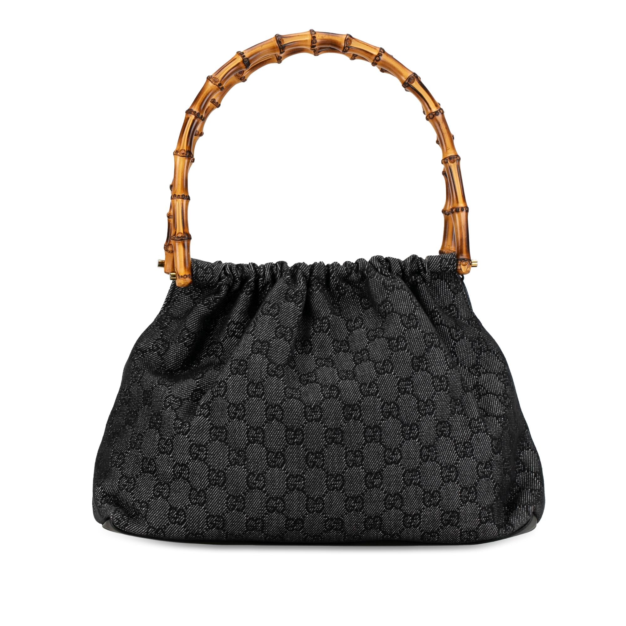 Gucci GG Denim Bamboo Handbag (SHG-XpUfPr)
