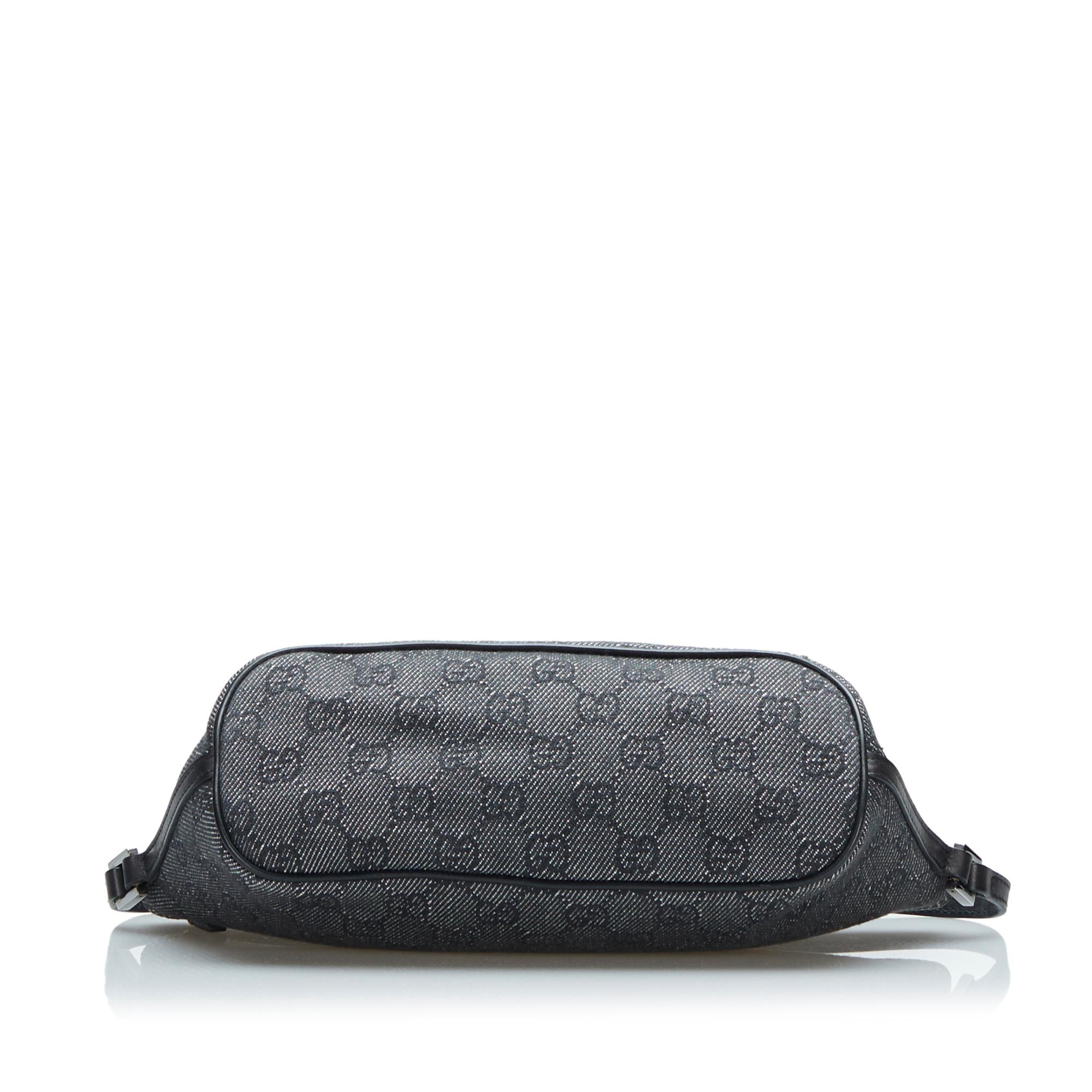 Gucci GG Denim Boat Baguette (SHG-CGZkjD)