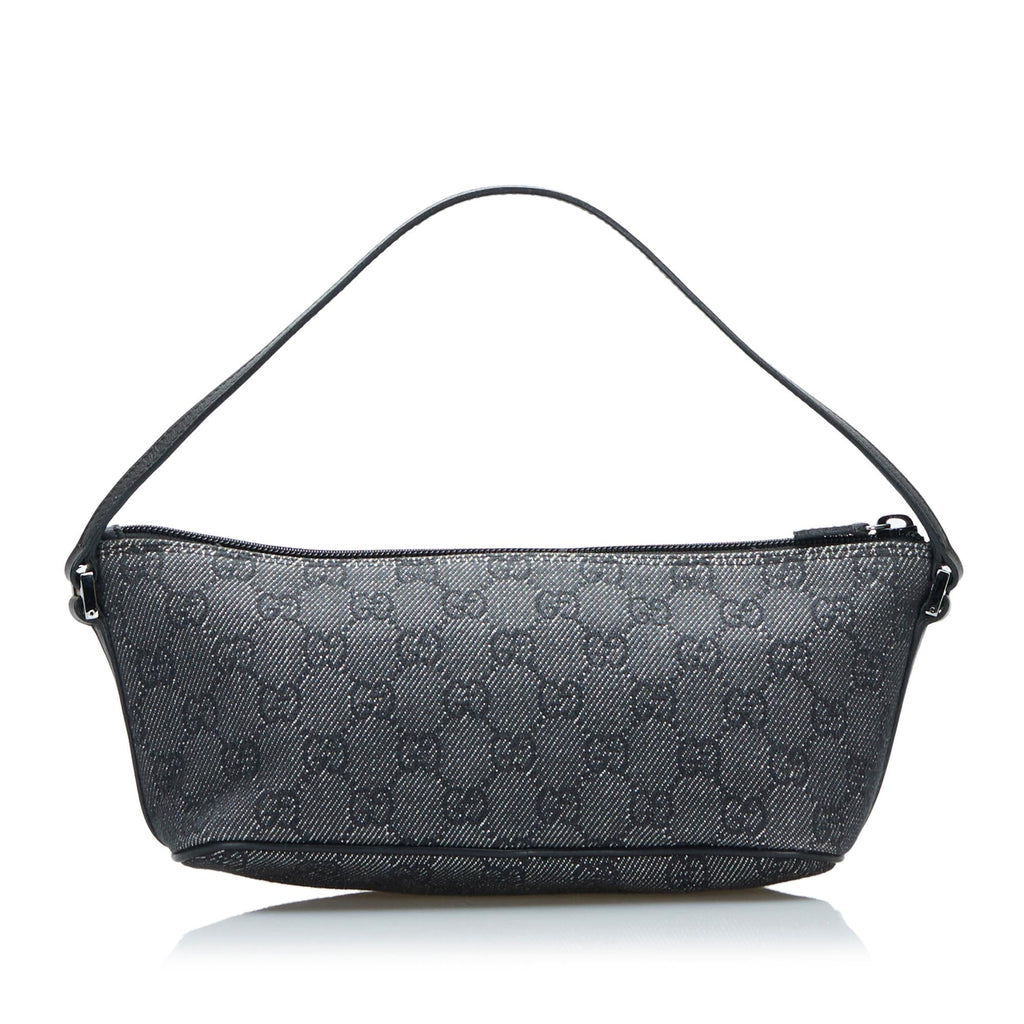 Gucci GG Denim Boat Baguette (SHG-CGZkjD)