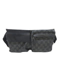 Gucci GG Denim Double Pocket Belt Bag (SHG-7wlRCP)