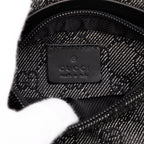 Gucci GG Denim Double Pocket Belt Bag