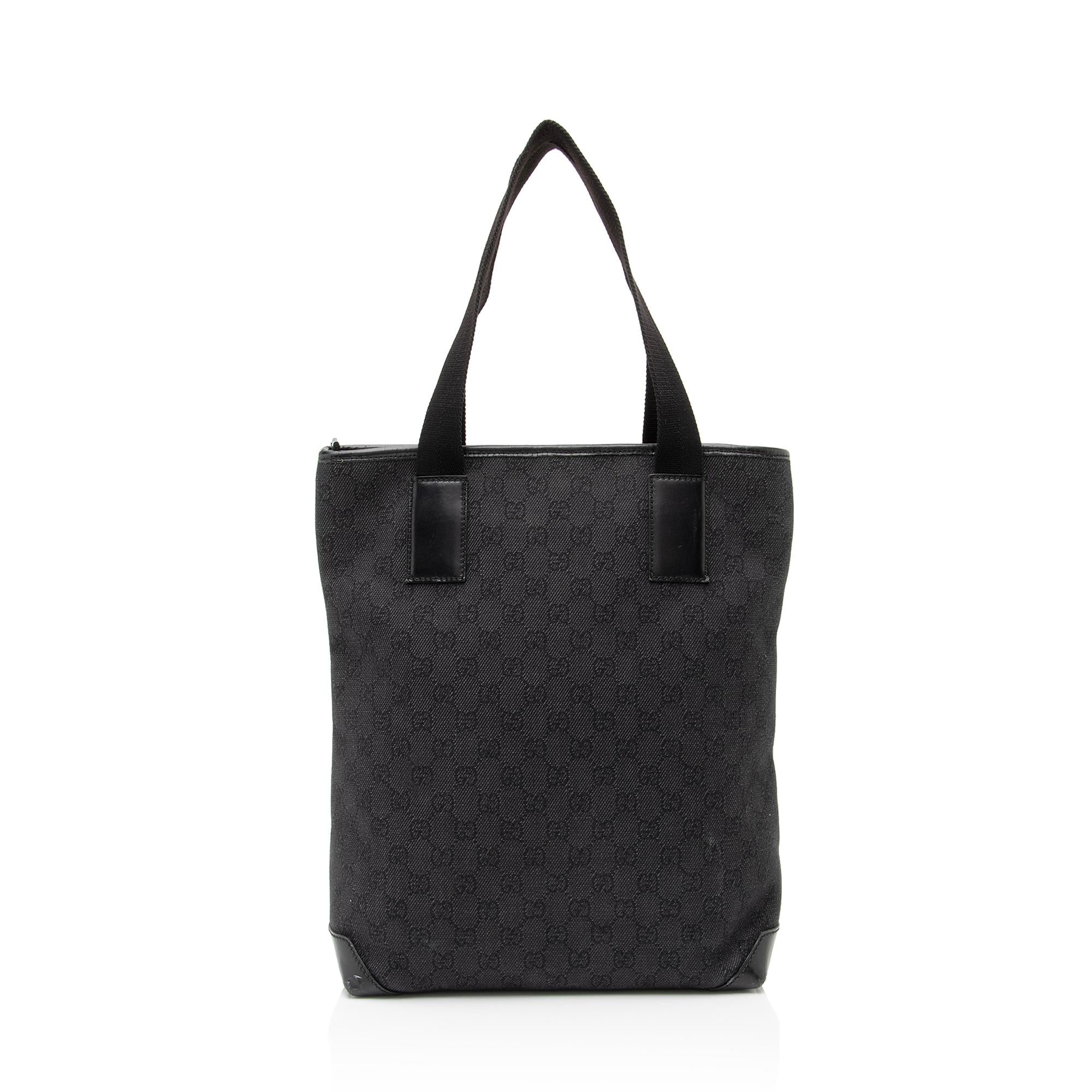 Gucci GG Denim Front Pocket Small Tote (SHF-23640)