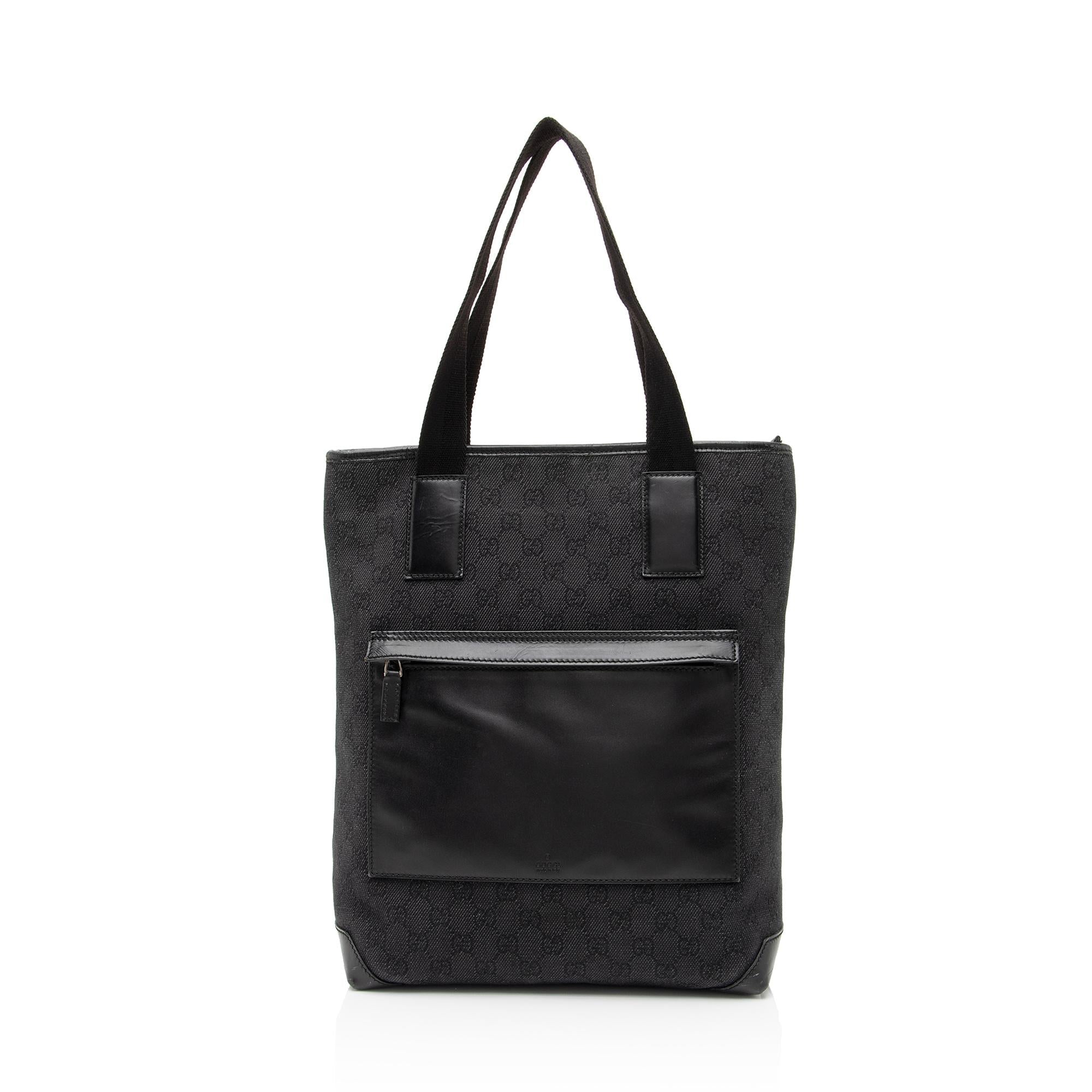Gucci GG Denim Front Pocket Small Tote (SHF-23640)