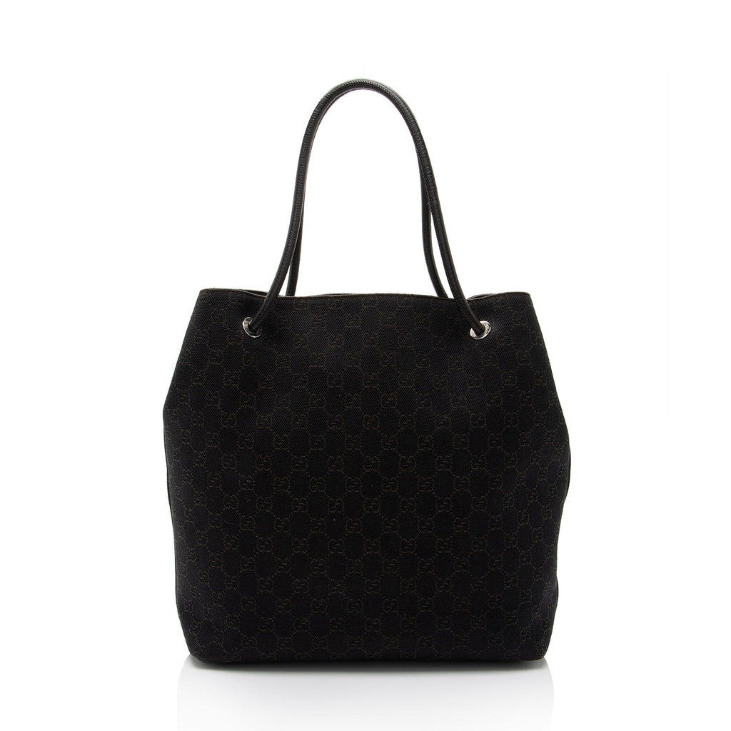 Gucci GG Denim Gifford Medium Tote (SHF-Z5HiOr)