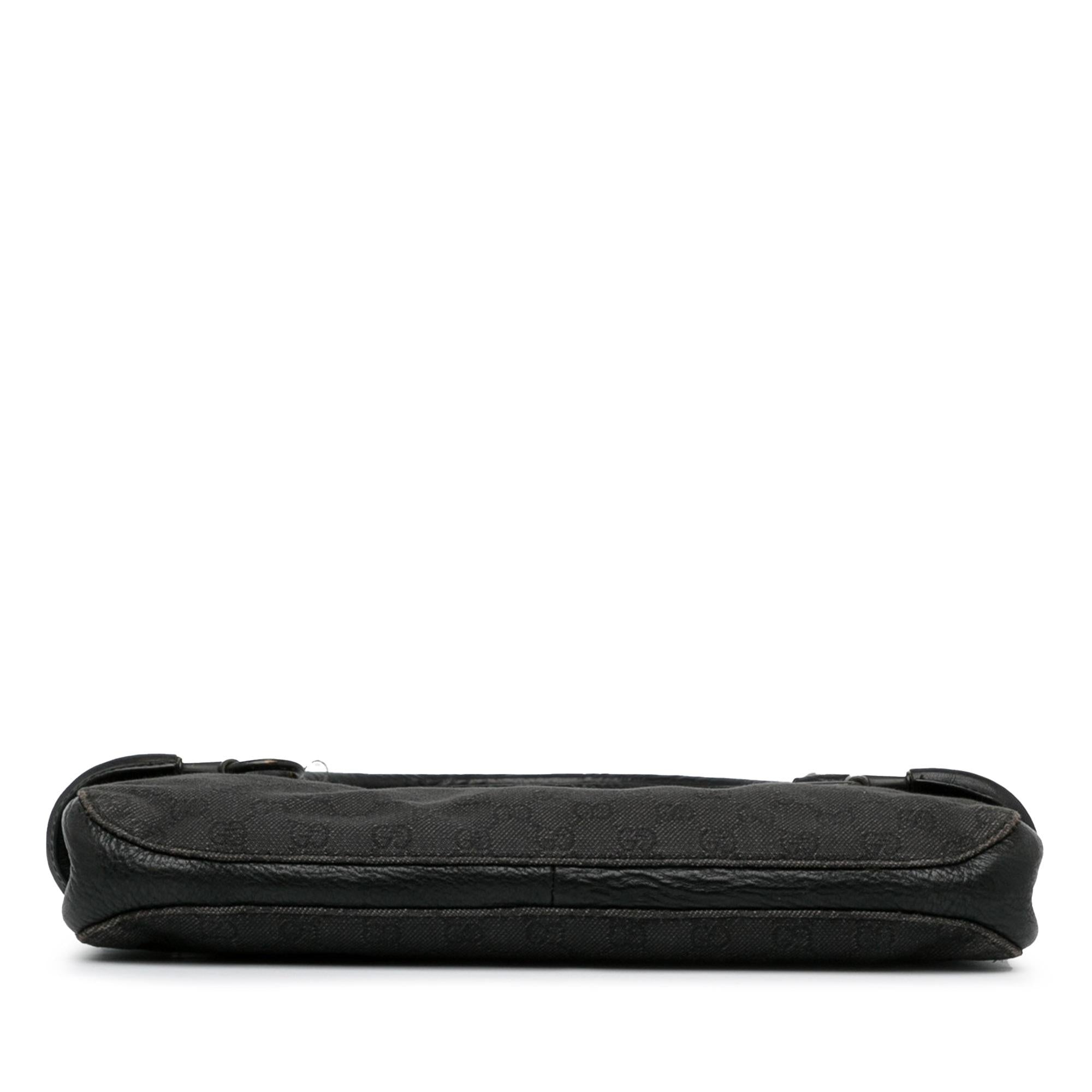 Gucci GG Denim Horsebit Shoulder Bag (SHG-ZaOqO1)