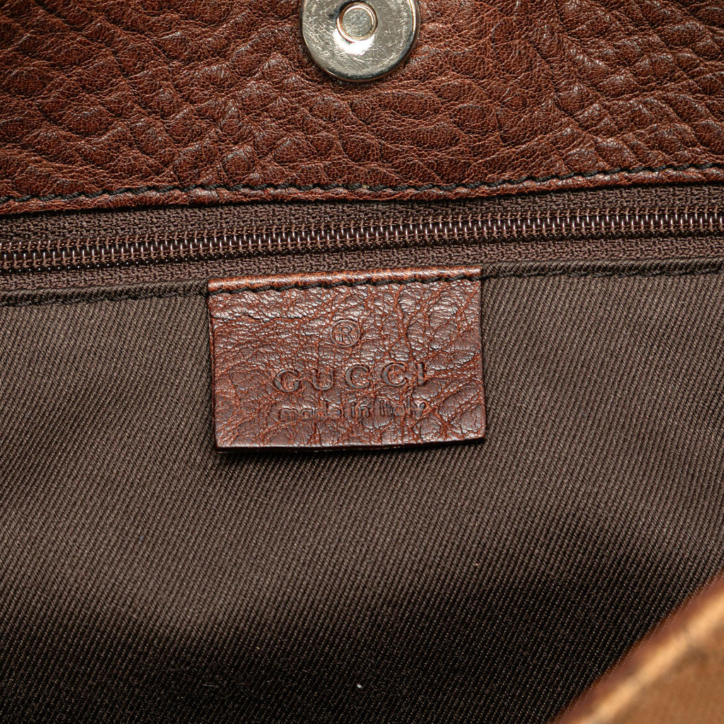 Gucci GG Denim Horsebit Shoulder Bag