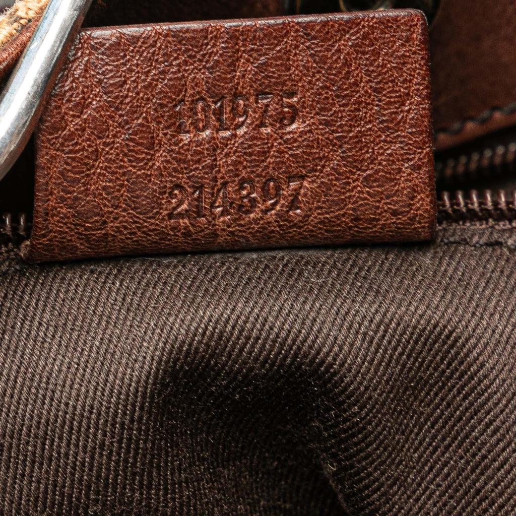 Gucci GG Denim Horsebit Shoulder Bag
