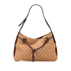 Gucci GG Denim Horsebit Shoulder Bag