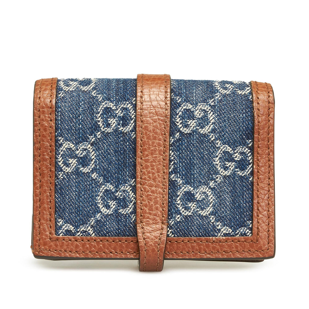 Gucci GG Denim Jackie Compact Wallet (SHG-LZ089d)