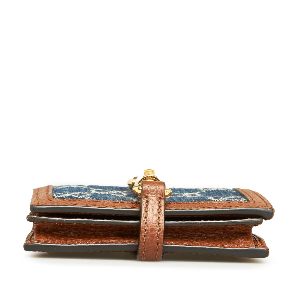 Gucci GG Denim Jackie Compact Wallet (SHG-LZ089d)