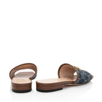 Gucci GG Denim Jolie Slide Sandals - Size 7 / 37 (SHF-VCquA2)