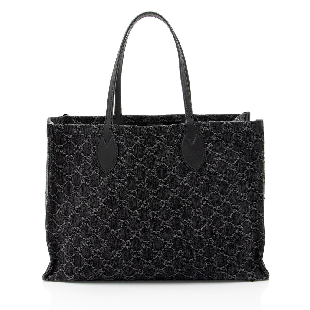 Gucci GG Denim Ophidia Large Tote