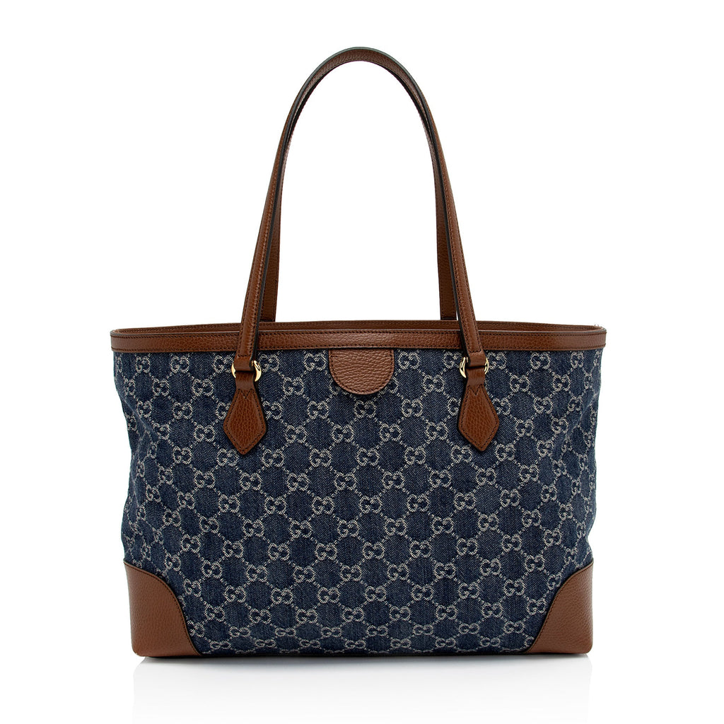 Gucci GG Denim Ophidia Medium Tote (SHF-mPOLzg)