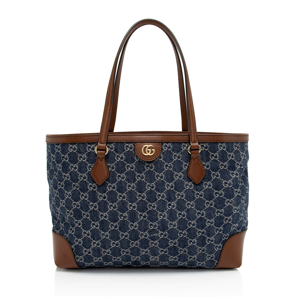 Gucci GG Denim Ophidia Medium Tote (SHF-mPOLzg)