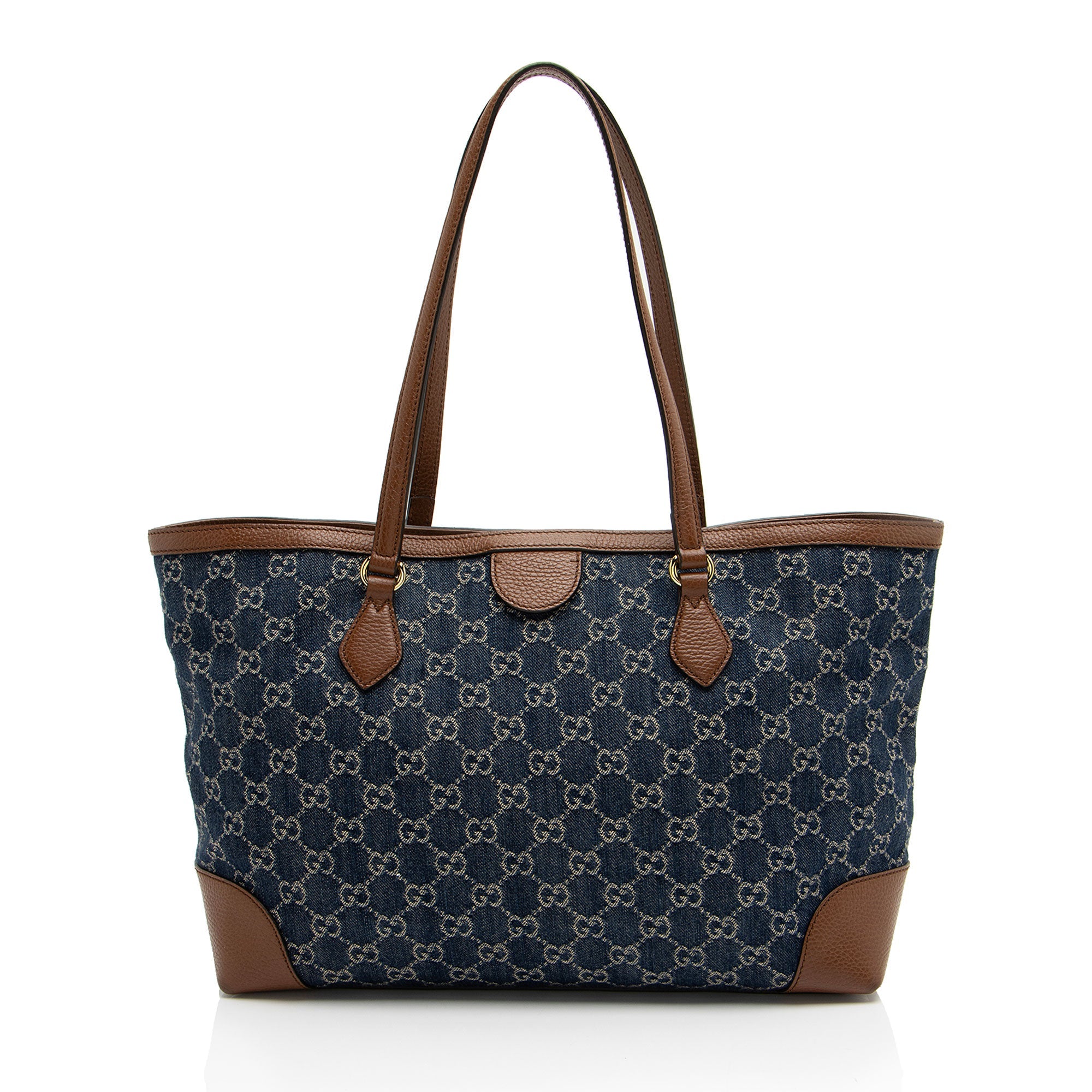 Gucci GG Denim Ophidia Medium Tote (SHF-eW1J5L)