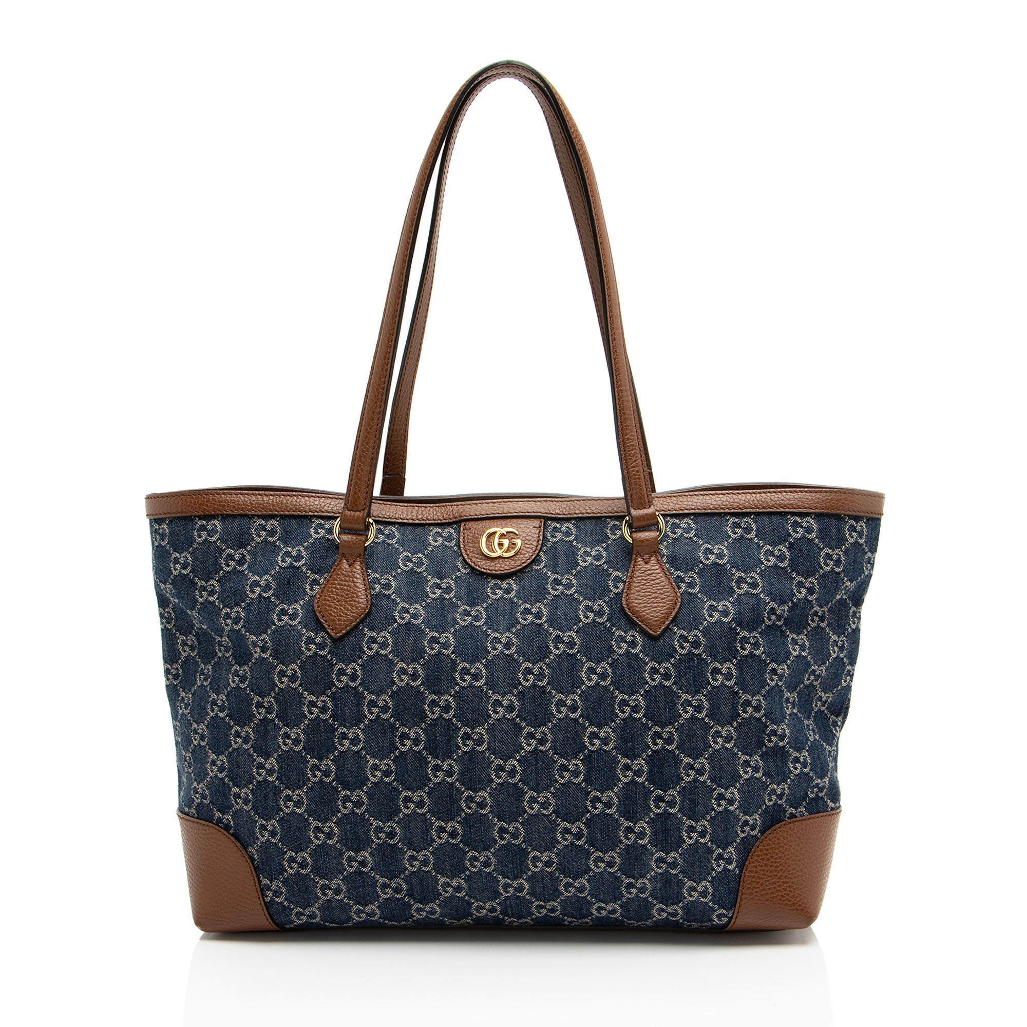 Gucci GG Denim Ophidia Medium Tote (SHF-eW1J5L)