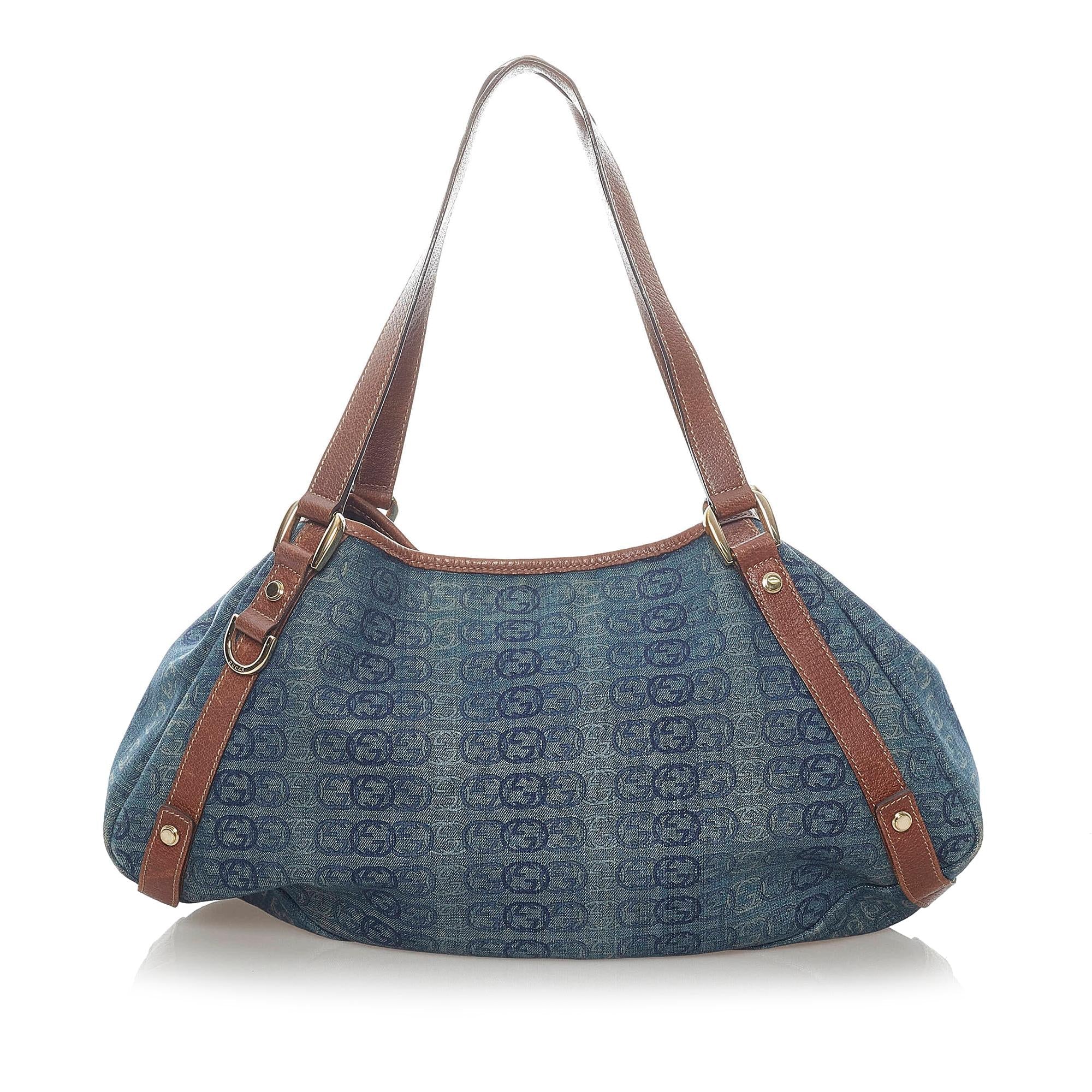 Gucci GG Denim Pelham Tote Bag (SHG-30857)