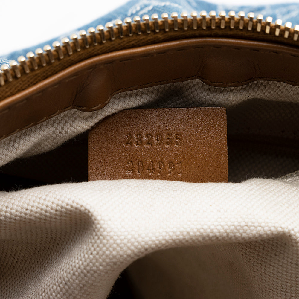 Gucci GG Denim Sukey Hobo (SHF-22174)