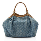 Gucci GG Denim Sukey Large Tote (SHF-jcqKh9)