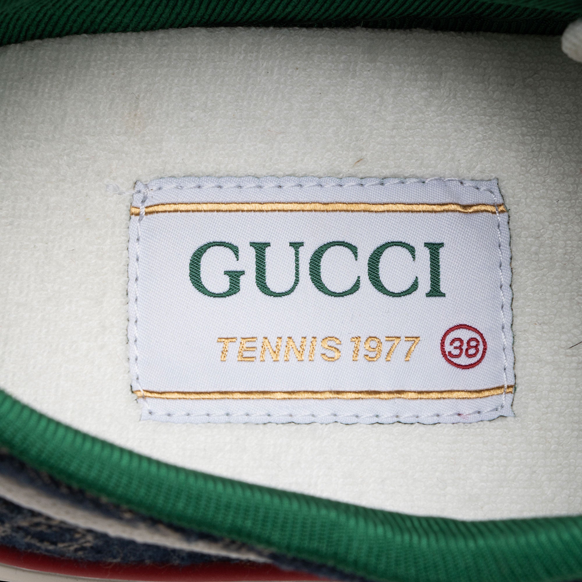 Gucci GG Denim Web 1977 Tennis Sneakers - Size 8 / 38 (SHF-VWBdkK)