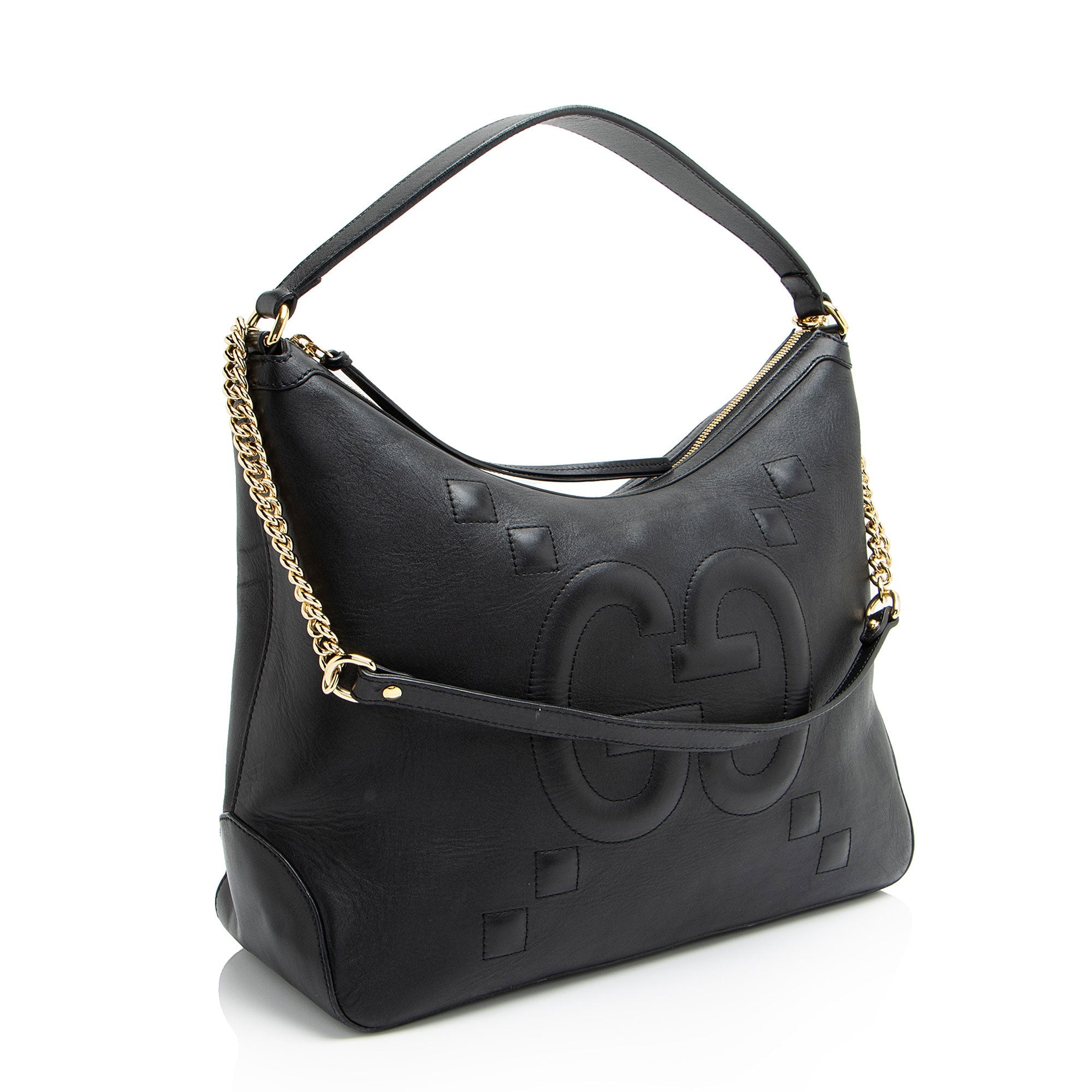 Gucci Jumbo GG Embossed Calfskin Apollo Large Shoulder Bag