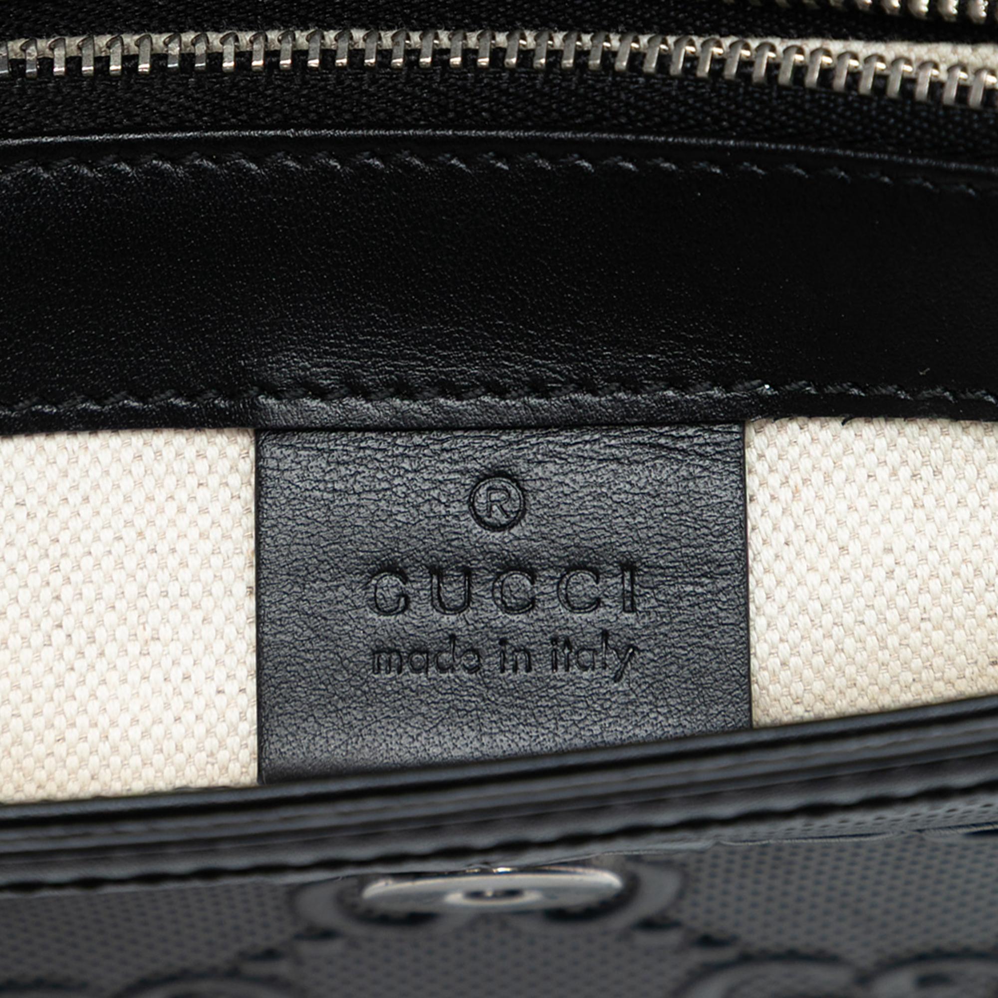 Gucci GG Embossed Leather Flap Crossbody