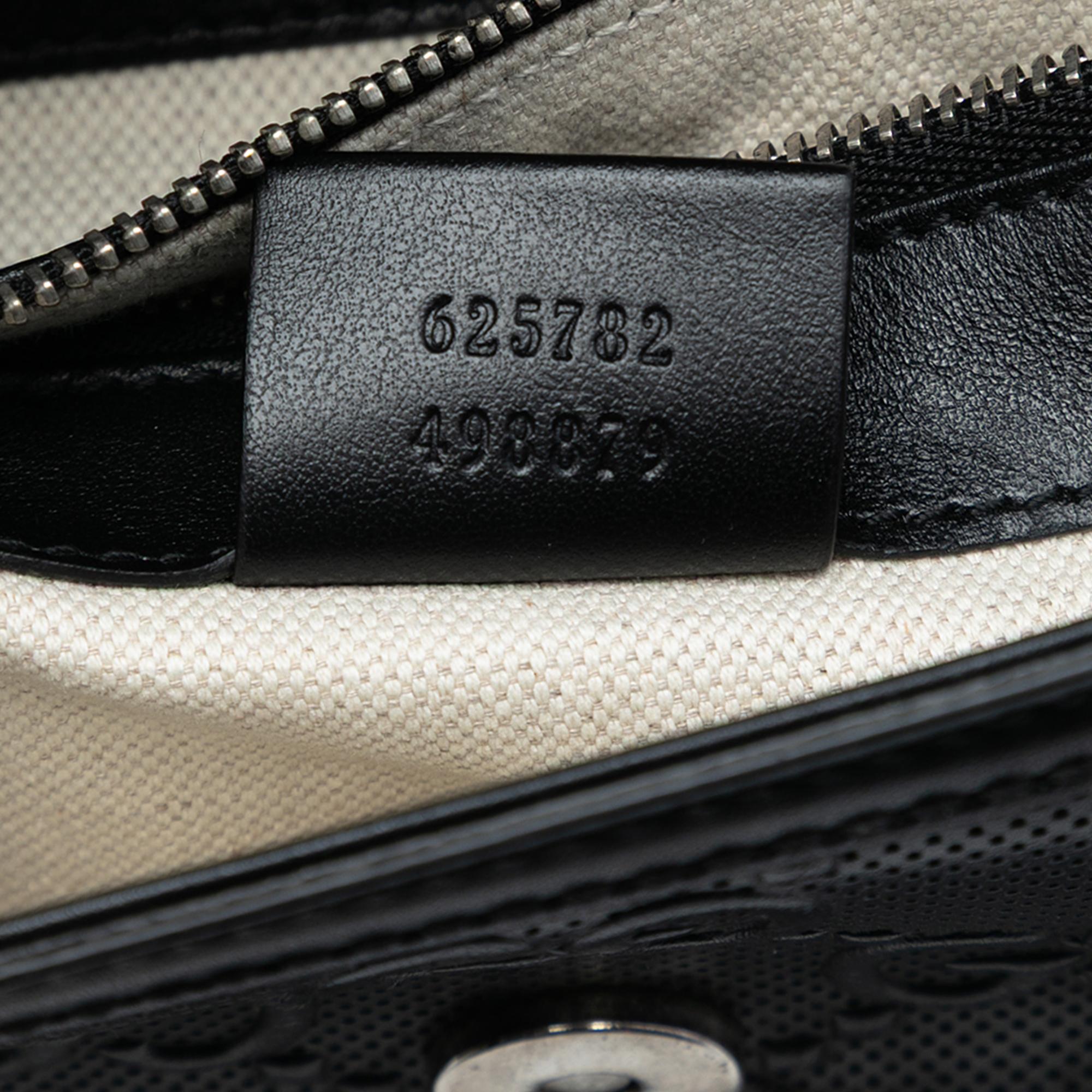 Gucci GG Embossed Leather Flap Crossbody
