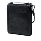 Gucci GG Embossed Leather Flap Crossbody