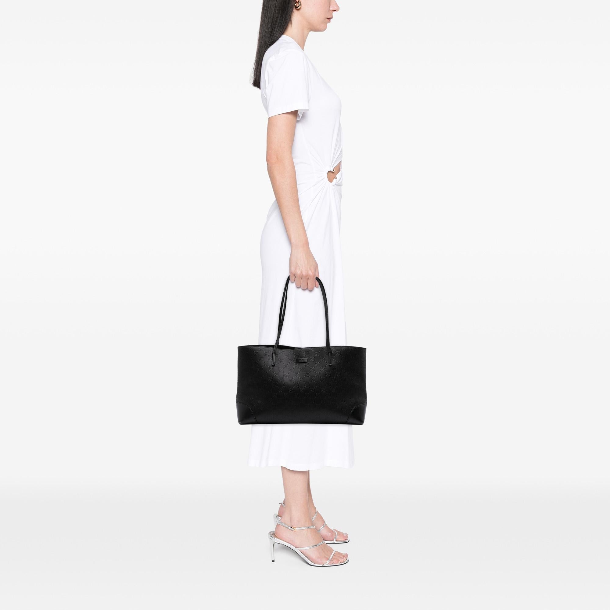 Gucci GG Embossed Leather Hilary Lux Tote