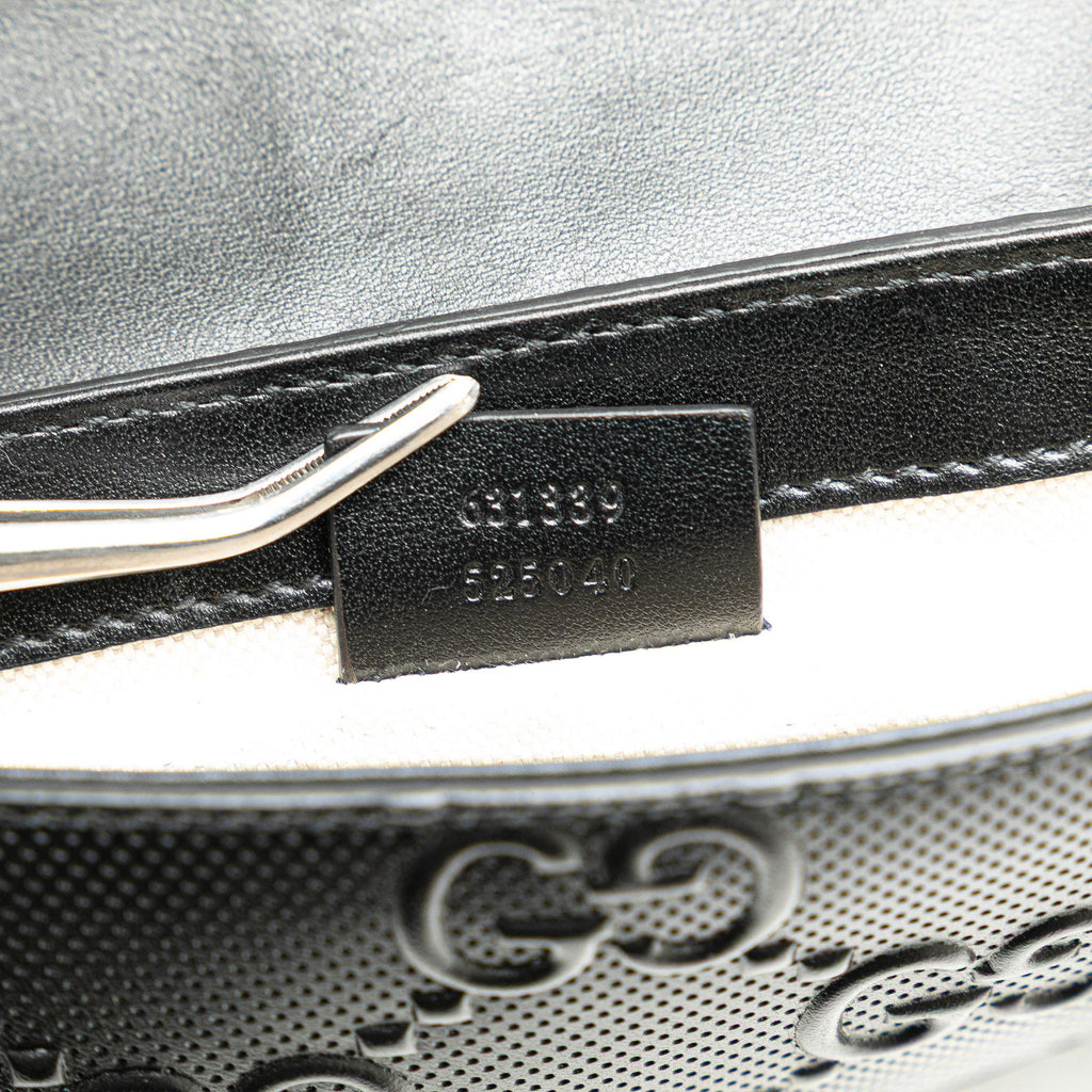 Gucci GG Embossed Perforated Double Belt Bag
