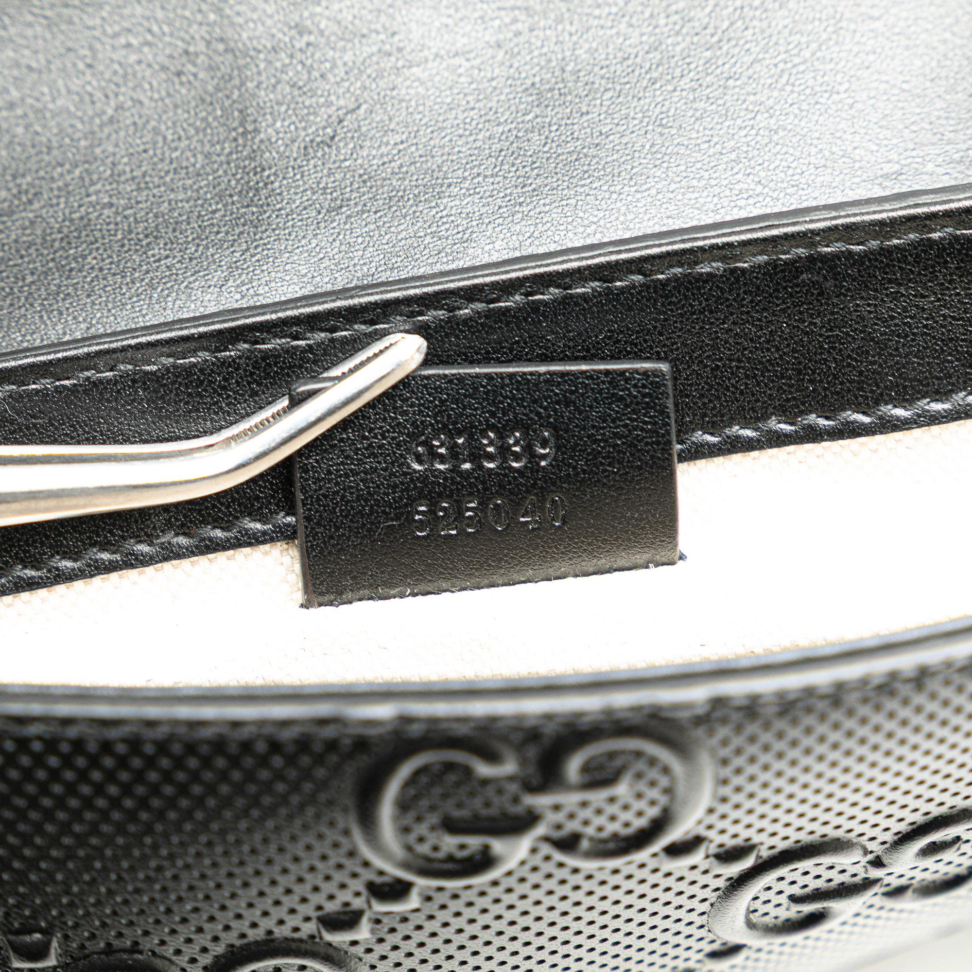 Gucci GG Embossed Perforated Double Belt Bag