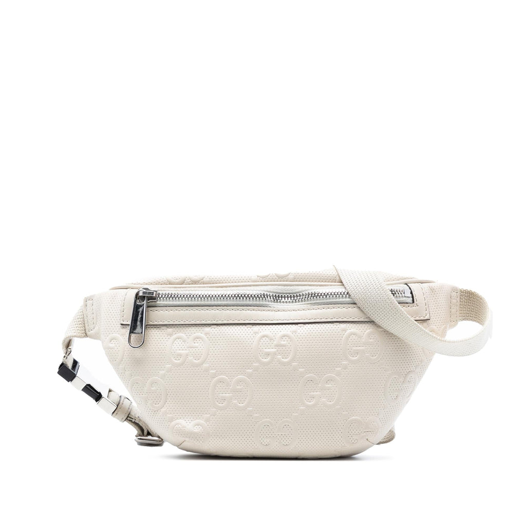 Gucci GG Embossed Perforated Leather Belt Bag
