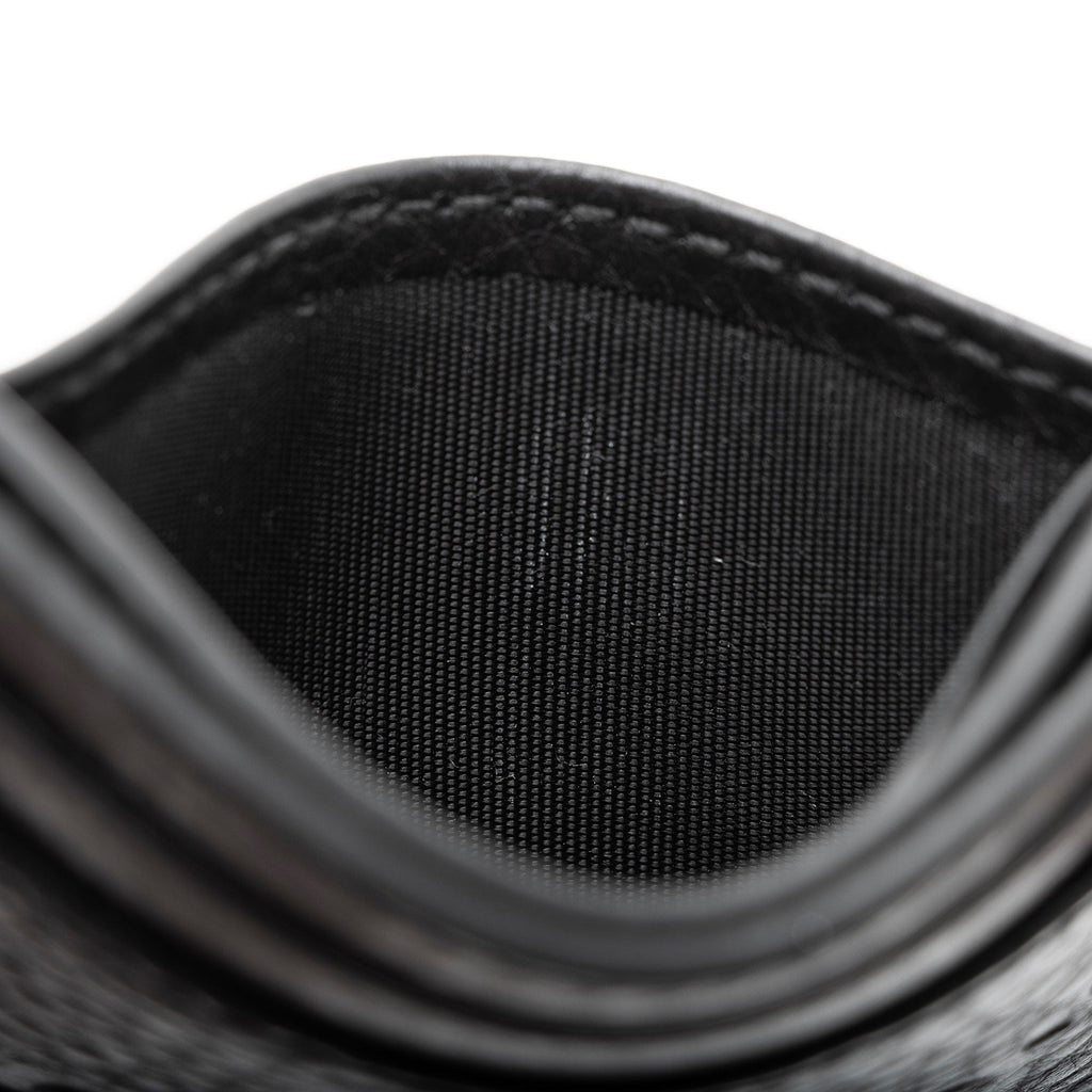 Gucci GG Grainy Leather Emblem Card Case