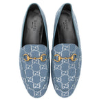Gucci GG Canvas Horsebit Jordaan Loafers - Size 7 / 37 (SHF-WX1aiF)
