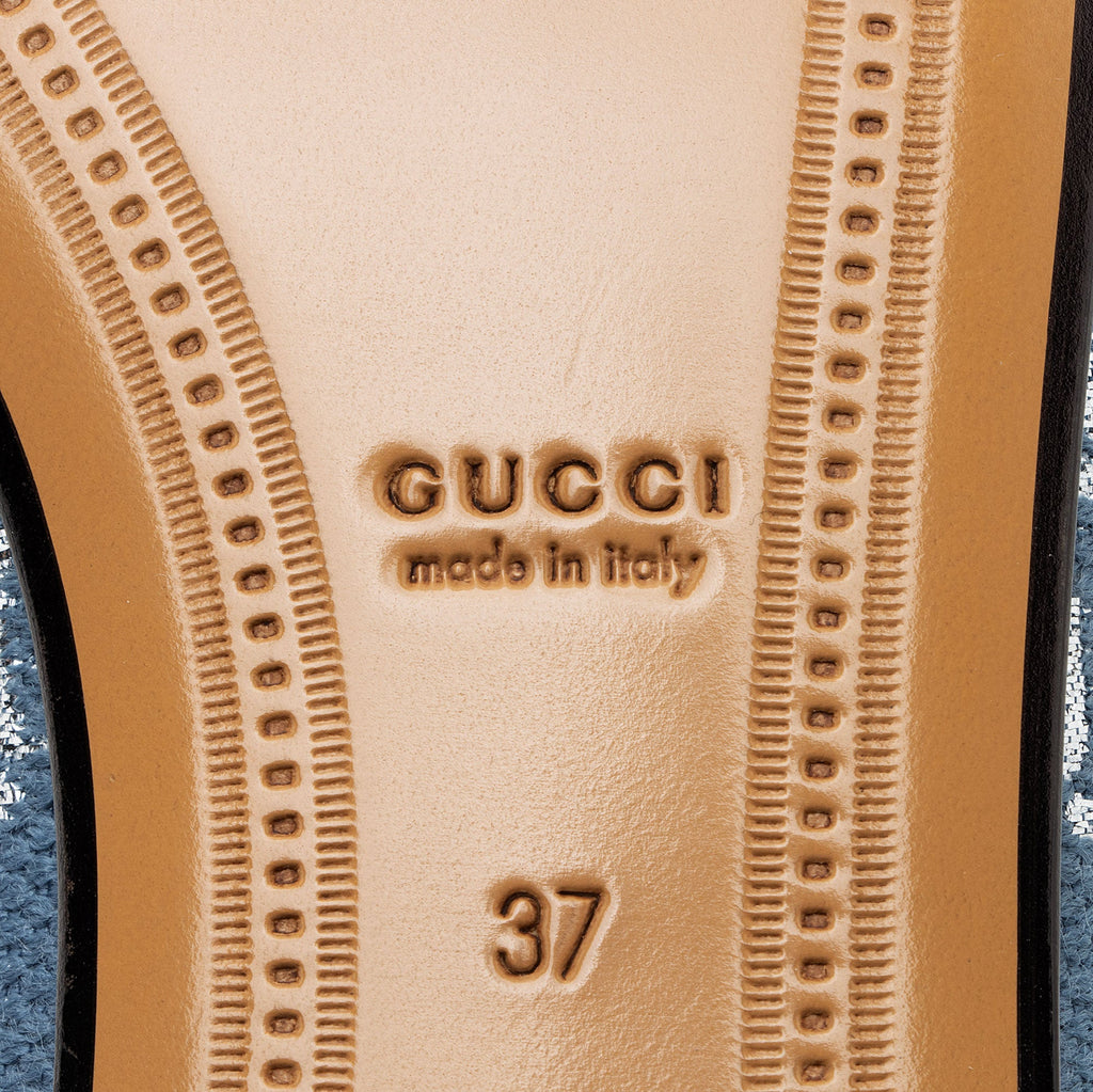 Gucci GG Canvas Horsebit Jordaan Loafers - Size 7 / 37 (SHF-WX1aiF)
