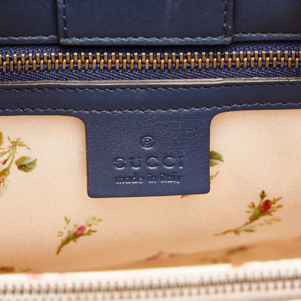 Gucci GG Marmont Denim Satchel (SHG-i403pj)