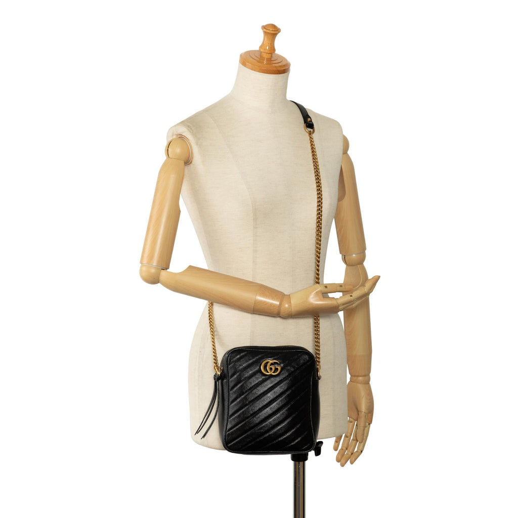Gucci GG Marmont Double Zip Camera Bag (SHG-KSLWSR)