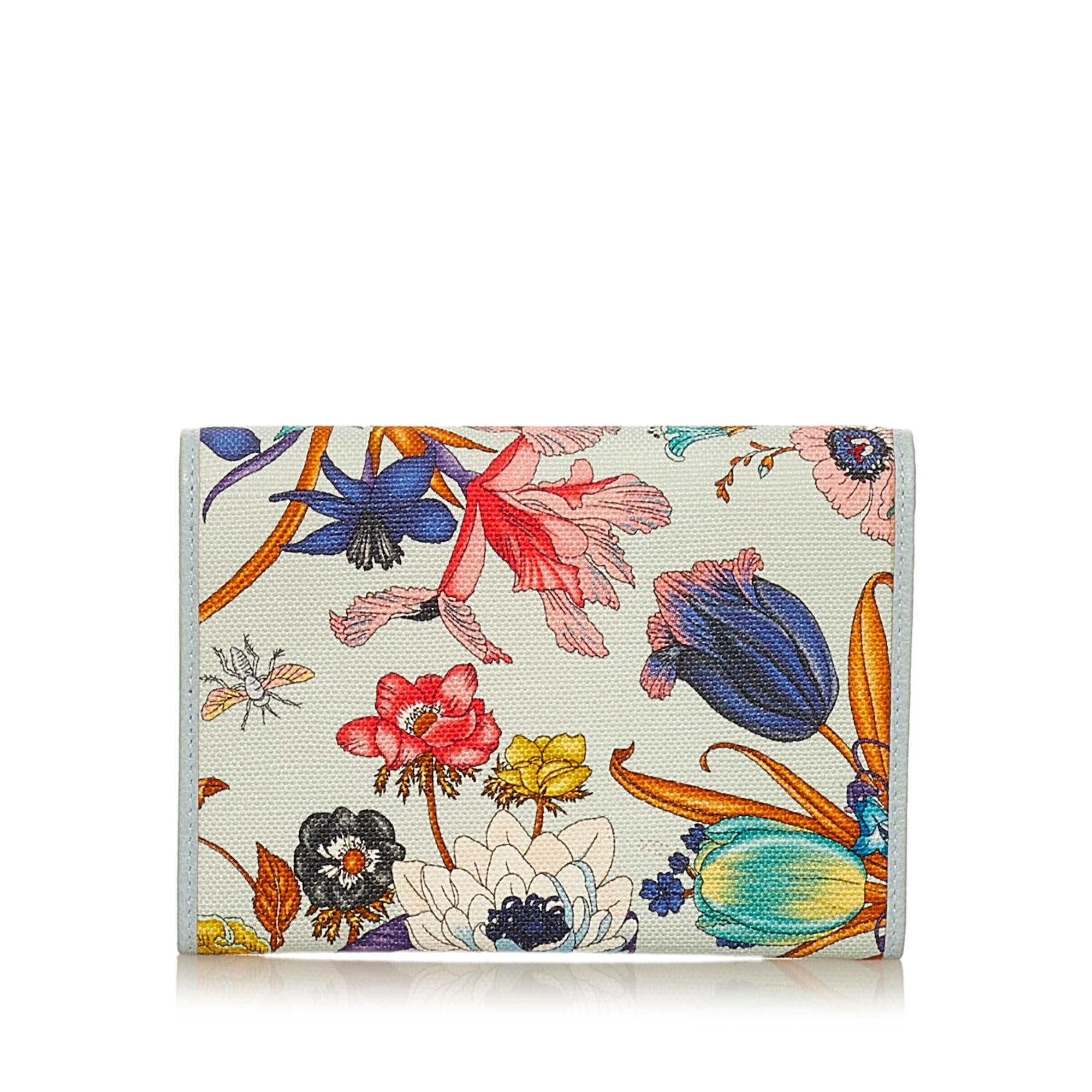 Gucci GG Marmont Flora Canvas Small Wallet (SHG-29459)