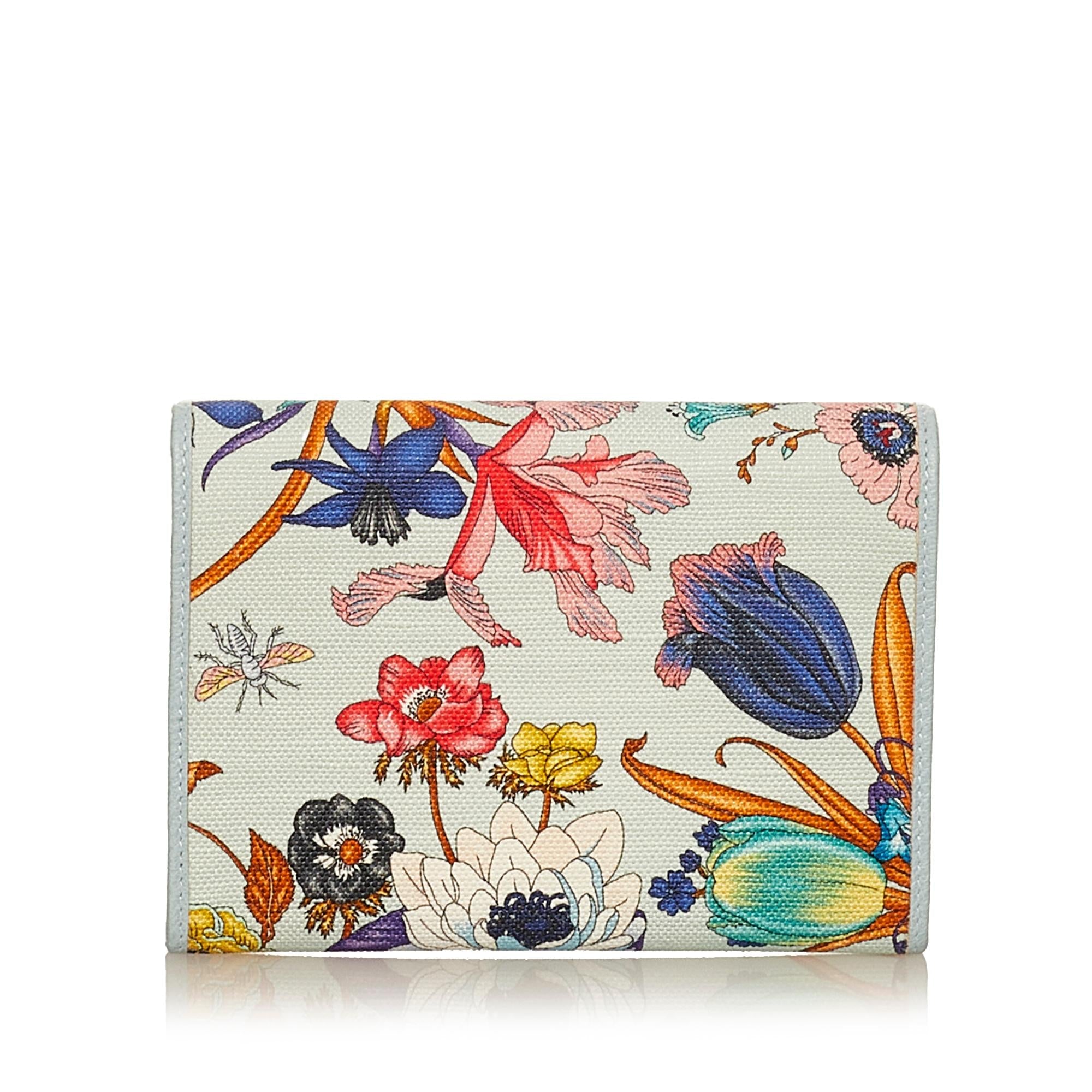 Gucci GG Marmont Flora Canvas Small Wallet (SHG-29533)