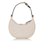 Gucci GG Marmont Half Moon Shaped Matelasse Leather Satchel (SHG-34298)