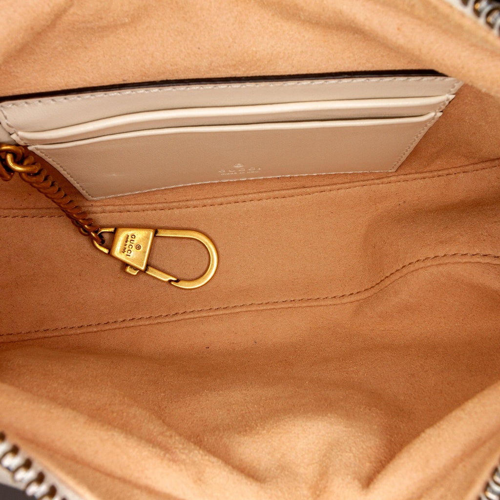 Gucci GG Marmont Half Moon Shaped Matelasse Leather Satchel (SHG-34298)