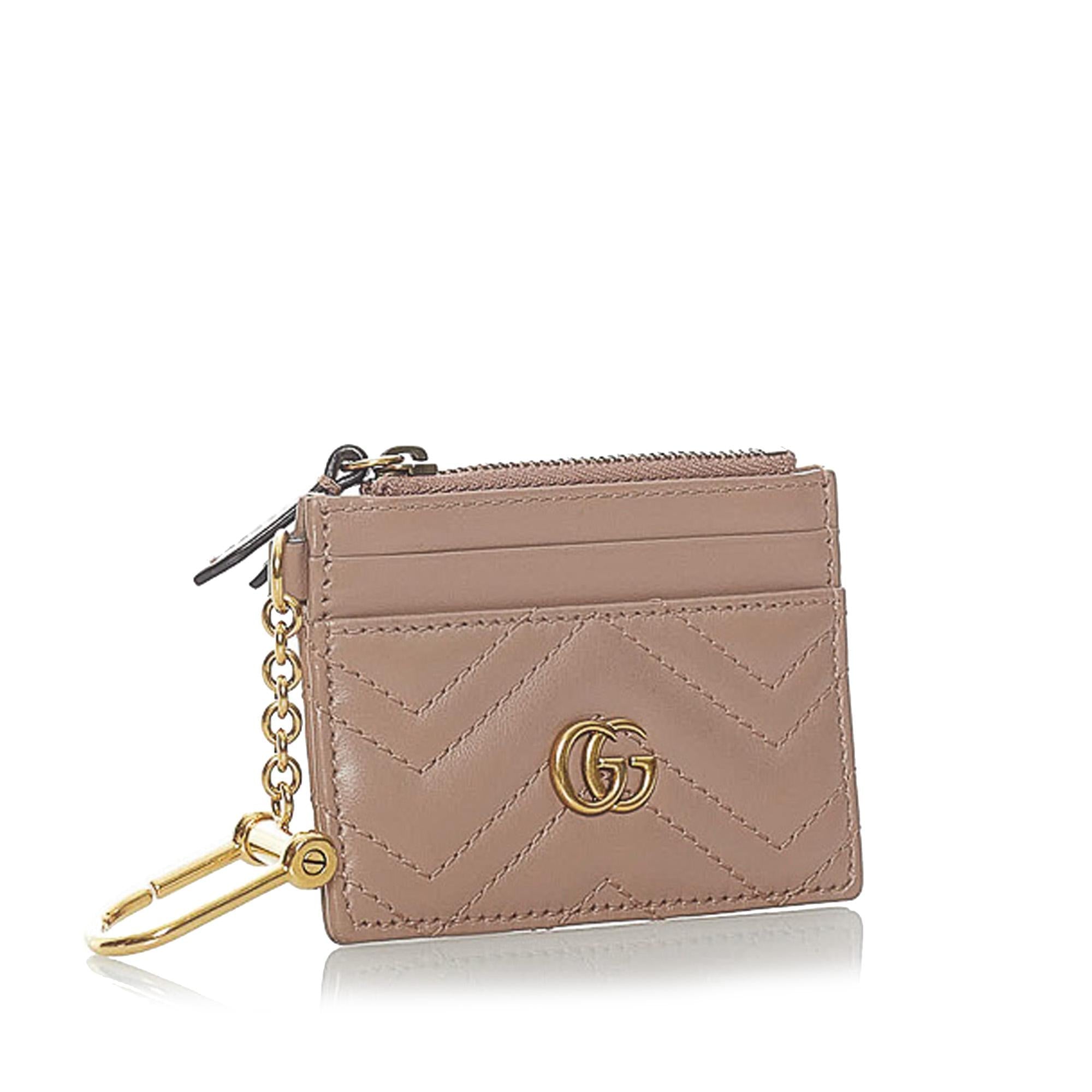 Gucci GG Marmont Keychain Wallet Leather Coin Pouch (SHG-32383)