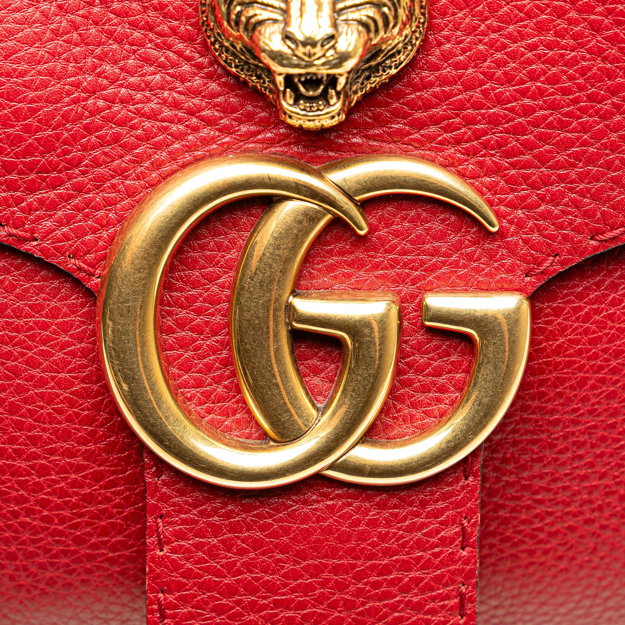 Gucci GG Marmont Leather Animalier Crossbody