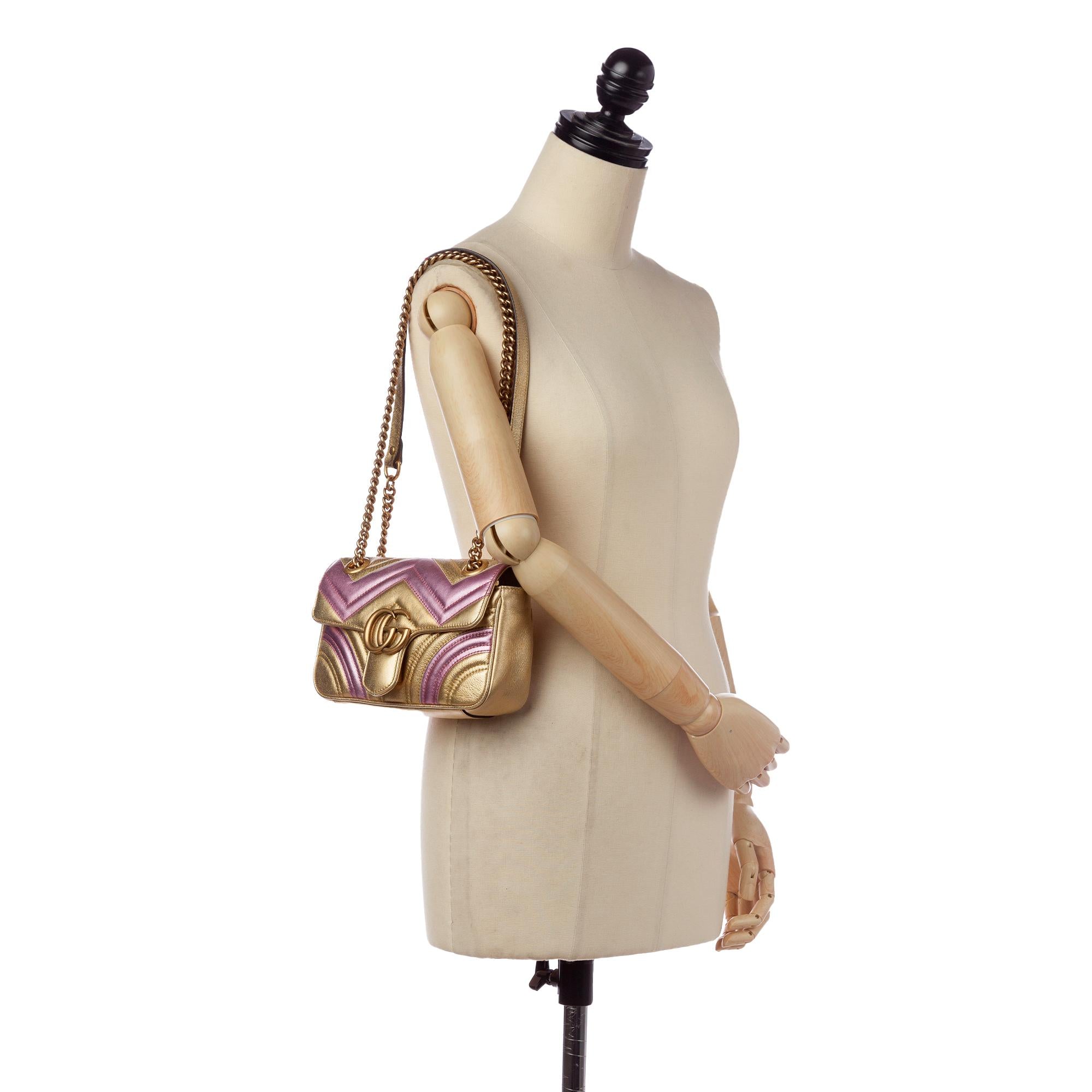 Gucci GG Marmont Leather Crossbody Bag (SHG-34107)